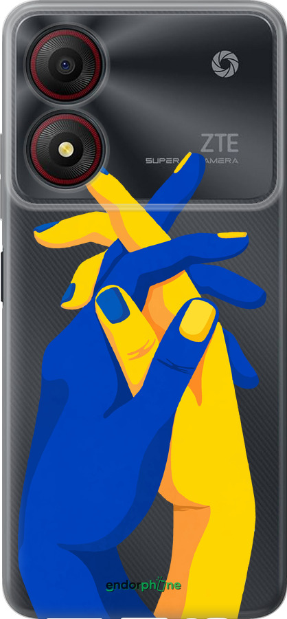 Силиконовый чехол Stand With Ukraine для ZTE Blade A34 - 5255u-3989 изображение 
