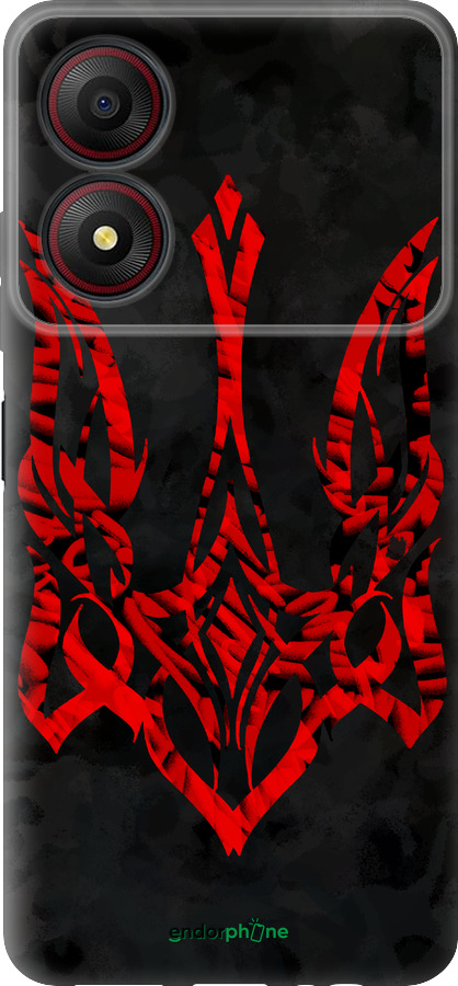 Силиконовый чехол Герб Украины v4 для ZTE Blade A34 - 5319u-3989 изображение 