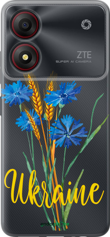 Силиконовый чехол Ukraine v2 для ZTE Blade A34 - 5445u-3989 изображение 