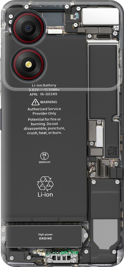 Силиконовый чехол Детали смартфона для ZTE Blade A34 - 5487u-3989 изображение 