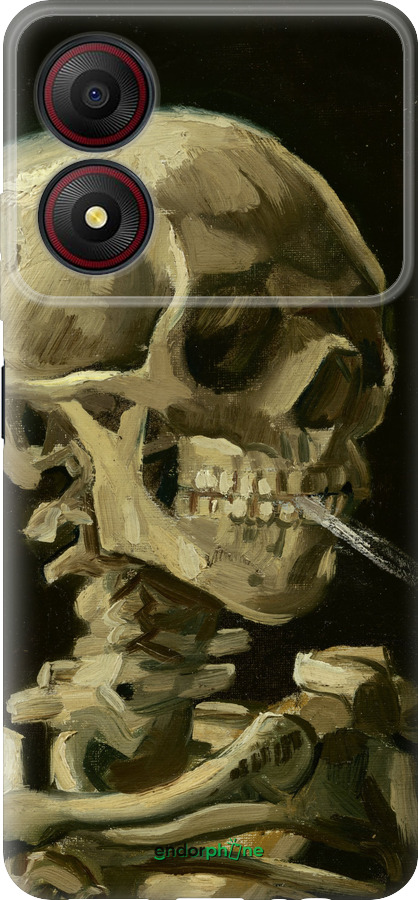Силиконовый чехол Винсент Ван Гог. Череп для ZTE Blade A34 - 5544u-3989 изображение 