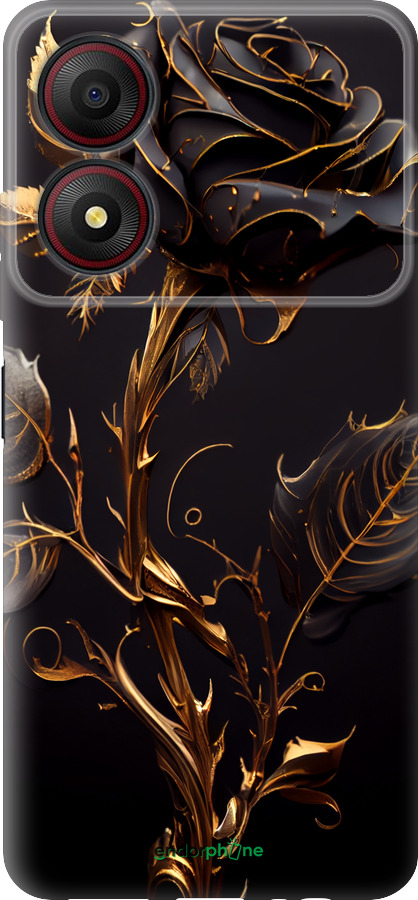 Силіконовий чехол Троянда 3 для ZTE Blade A34 - 5552u-3989 изображение 