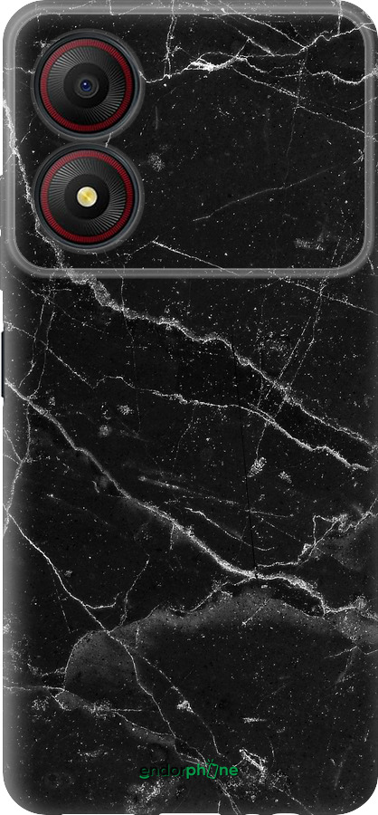Силиконовый чехол Черный мрамор v2 для ZTE Blade A34 - 5568u-3989 изображение 