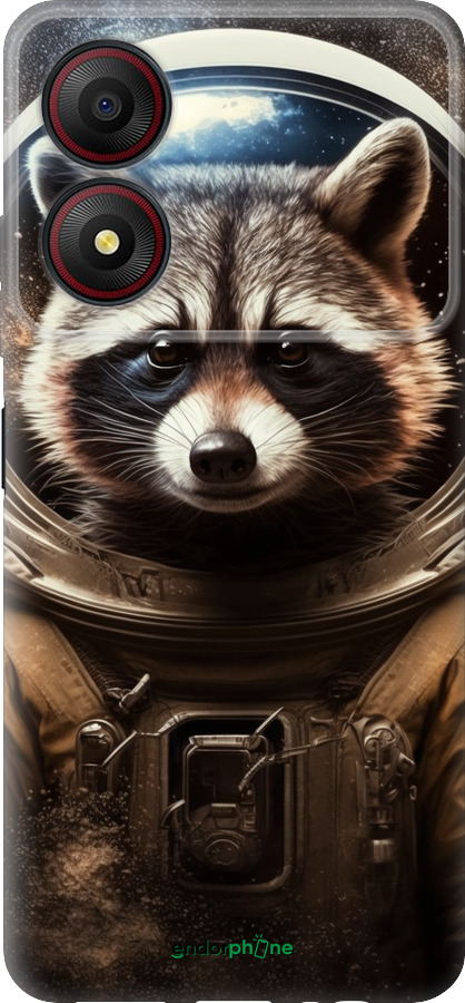 Силиконовый чехол Raccoon austronaut для ZTE Blade A34 - 5581u-3989 изображение 