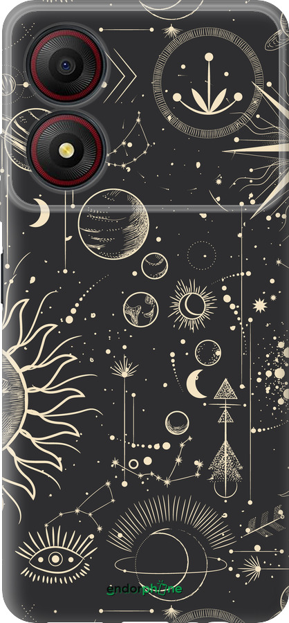 Силиконовый чехол Фаза луны для ZTE Blade A34 - 5605u-3989 изображение 