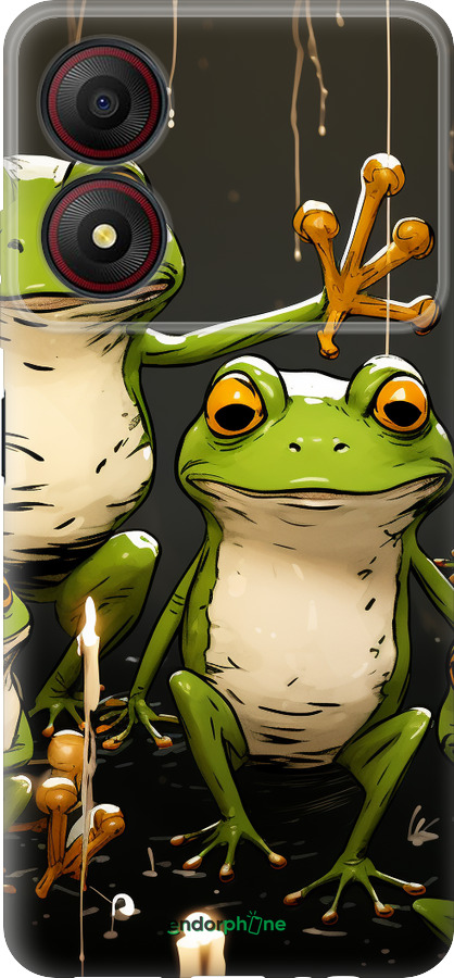 Силиконовый чехол Жабки 2 для ZTE Blade A34 - 5657u-3989 изображение 