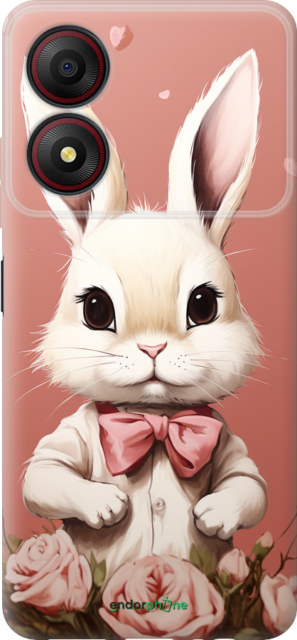 Силиконовый чехол Зайчик для ZTE Blade A34 - 5669u-3989 изображение 