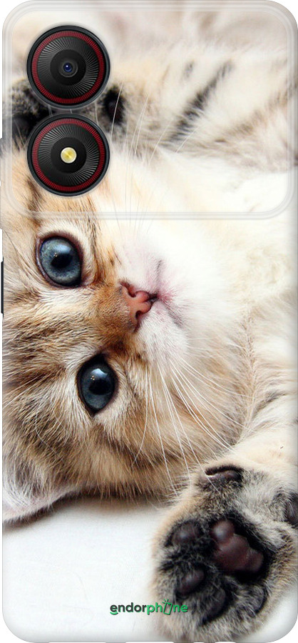 Силиконовый чехол Котик для ZTE Blade A34 - 6024u-3989 изображение 