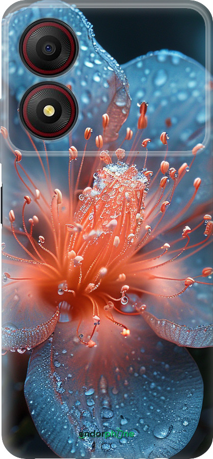 Силиконовый чехол Роса на цветке для ZTE Blade A34 - 6039u-3989 изображение 