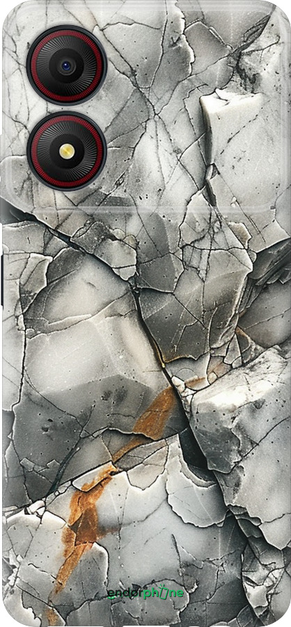 Силиконовый чехол Серый мрамор для ZTE Blade A34 - 6041u-3989 изображение 