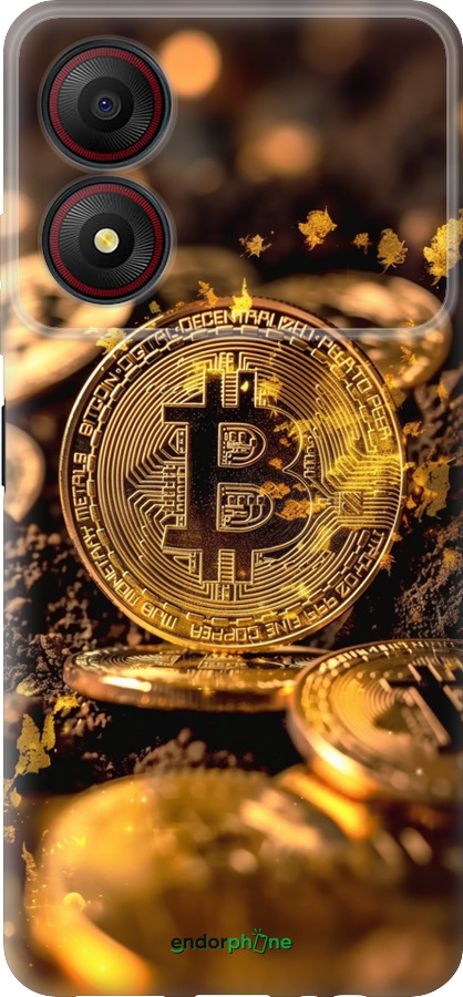 Силіконовий чехол Золота лихоманка біткойна для ZTE Blade A34 - 6089u-3989 изображение 