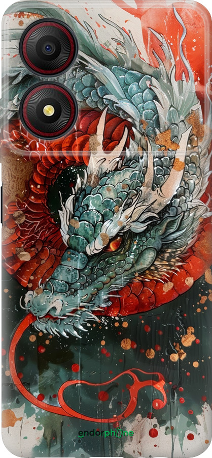 Силиконовый чехол Стихия огня для ZTE Blade A34 - 6101u-3989 изображение 