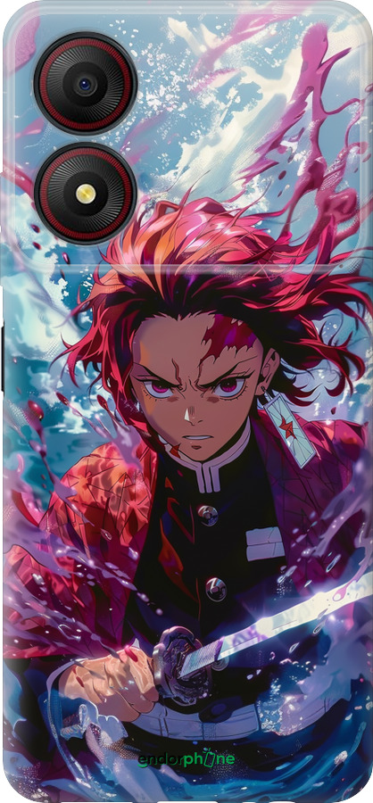 Силиконовый чехол Танджиро Камадо: Клинок рассекающий демонов для ZTE Blade A34 - 6111u-3989 изображение 