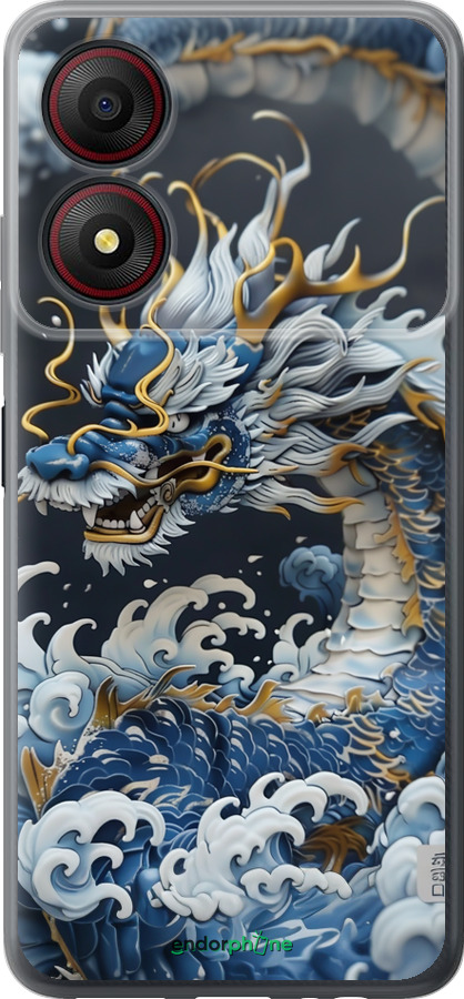 Силіконовий чехол Водяний дракон для ZTE Blade A34 - 6113u-3989 изображение 