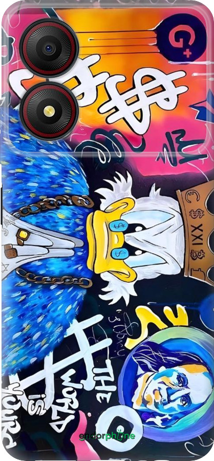 Силиконовый чехол Скрудж 2 для ZTE Blade A34 - 6285u-3989 изображение 