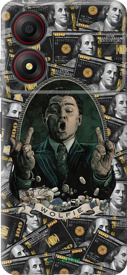 Силіконовий чехол Волк с валл стрит для ZTE Blade A34 - 6287u-3989 изображение 