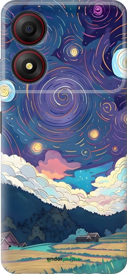 Силиконовый чехол Креативный арт для ZTE Blade A34 - 6322u-3989 изображение 