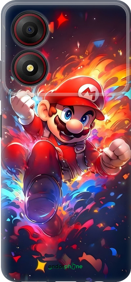 Силиконовый чехол Супер Марио для ZTE Blade A34 - 6342u-3989 изображение 