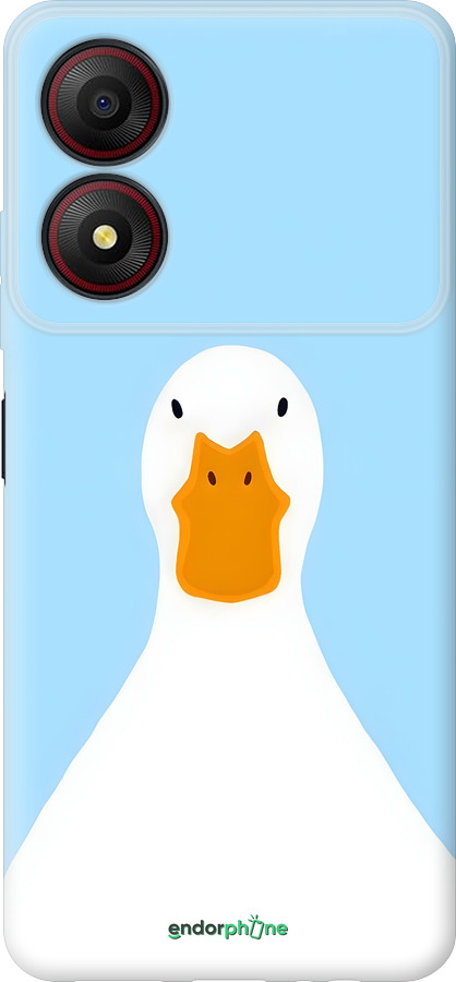 Силиконовый чехол Гусь для ZTE Blade A34 - 6350u-3989 изображение 