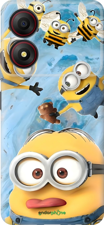 Силиконовый чехол Миньоны для ZTE Blade A34 - 6386u-3989 изображение 