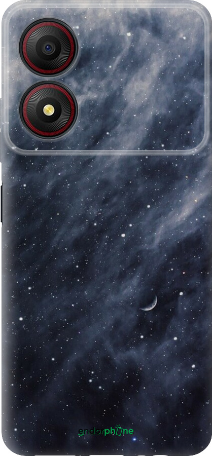 Силиконовый чехол Голубые облака, Голубая луна для ZTE Blade A34 - 6398u-3989 изображение 