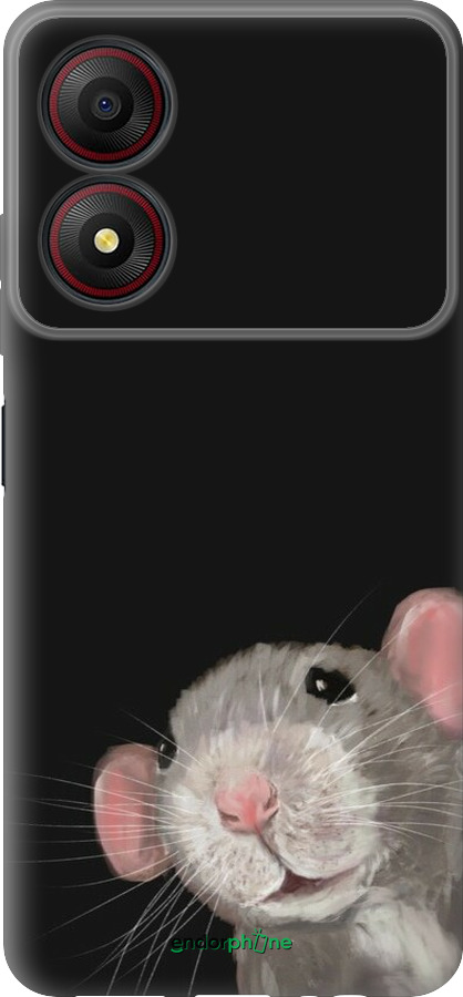 Силиконовый чехол The Peeking Rat для ZTE Blade A34 - 6442u-3989 изображение 