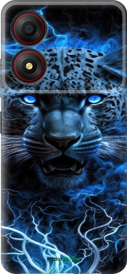 Силиконовый чехол Ледяной леопард для ZTE Blade A34 - 6460u-3989 изображение 