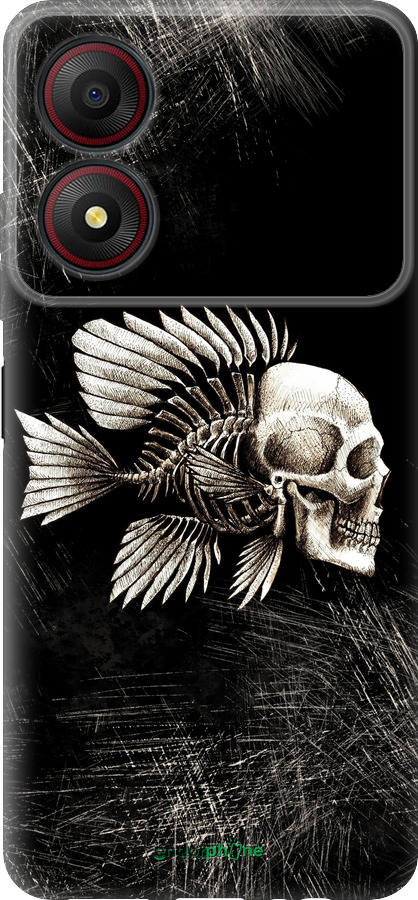 Силиконовый чехол Рыбо-человек для ZTE Blade A34 - 683u-3989 изображение 