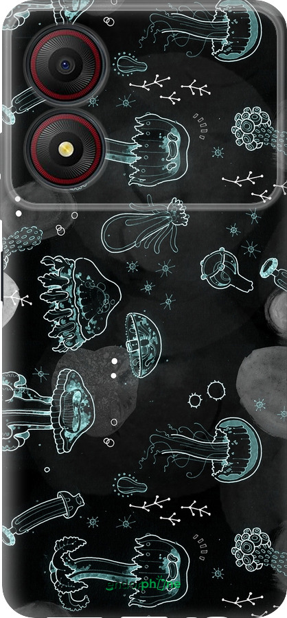 Силіконовий чехол Медузи для ZTE Blade A34 - 906u-3989 изображение 