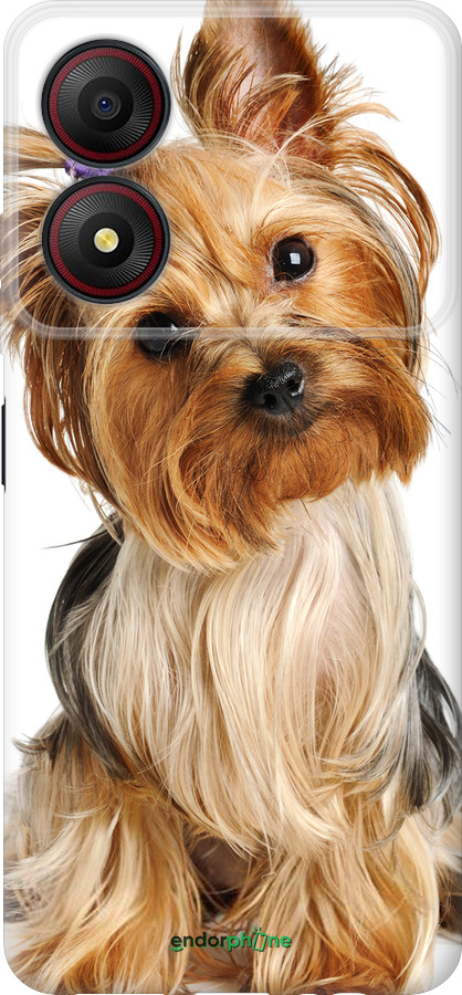 Силиконовый чехол Йоркширский терьер с хвостиком для ZTE Blade A34 - 930u-3989 изображение 