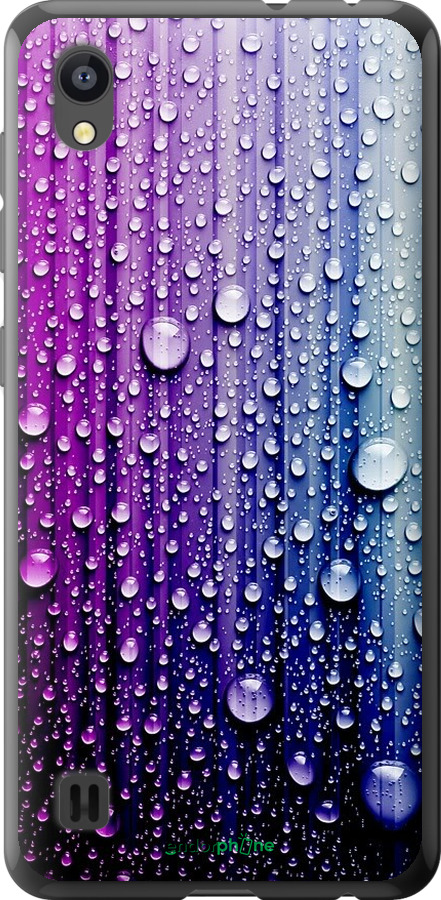 

Силіконовий чохол "Краплини води" для ZTE Blade A5 2019, Синій