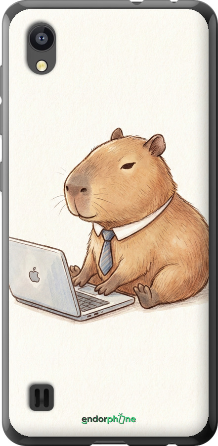 Силиконовый чехол Funny Capybara CEO Working для ZTE Blade A5 2019 - 6777u-2109 изображение 