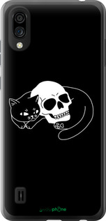 Силиконовый чехол С изображением кота и черепа для ZTE Blade A5 2020 - 6491u-2111 изображение 