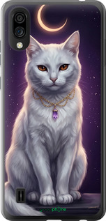 Силиконовый чехол Mystic White Cat Gothic Dark Purple Gold для ZTE Blade A5 2020 - 6805u-2111 изображение 
