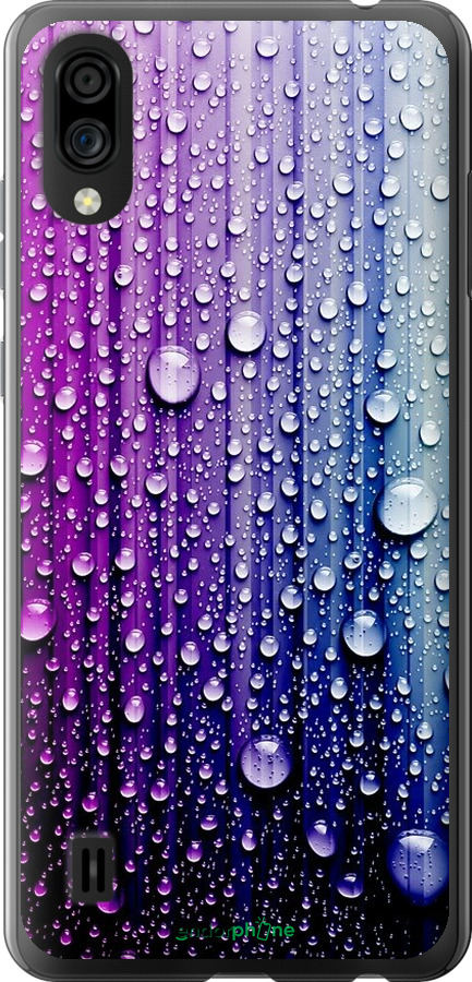 

Силіконовий чохол "Краплини води" для ZTE Blade A5 2020, Синій