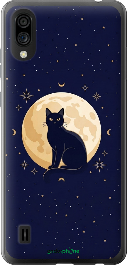 Силиконовый чехол Cute Cat Celestial/Witchy для ZTE Blade A5 2020 - 6787u-2111 изображение 