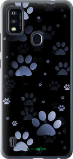 Силіконовий чехол З синіми відбитками лап для ZTE Blade A51 - 6441u-2506 изображение 