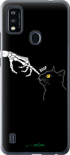 Силиконовый чехол Кошка для ZTE Blade A51 - 6505u-2506 изображение 