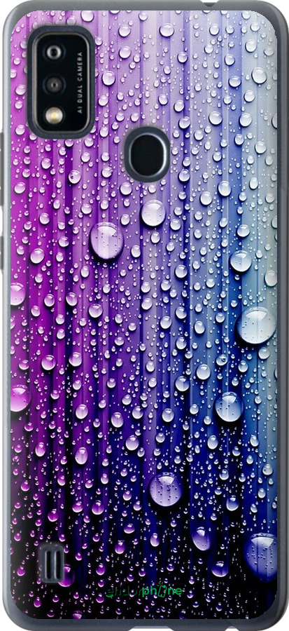 

Силіконовий чохол "Краплини води" для ZTE Blade A51, Синій