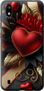 Силиконовый чехол Сердечки v2 для ZTE Blade A7 2019 - 5832u-2110 изображение 