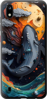 Силиконовый чехол Кит в космосе для ZTE Blade A7 2019 - 6328u-2110 изображение 