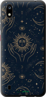 Силиконовый чехол Celestial Harmony: Sun & Moon Gold Mystic Pattern для ZTE Blade A7 2019 - 6778u-2110 изображение 
