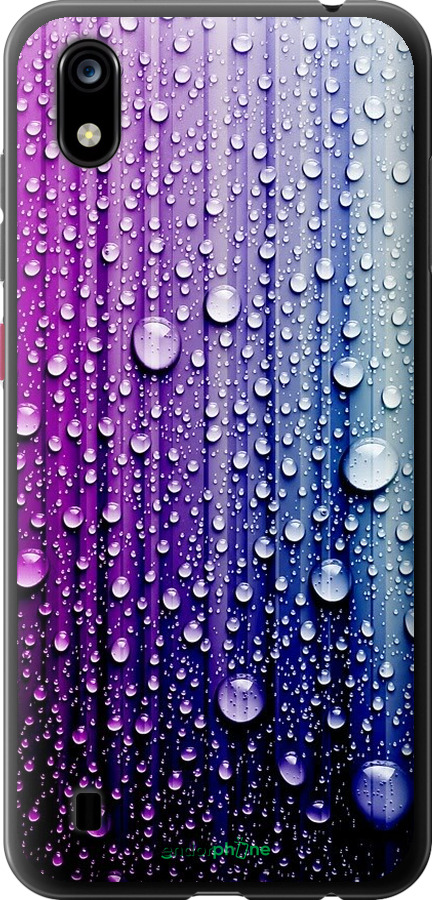 

Силіконовий чохол "Краплини води" для ZTE Blade A7 2019, Синій