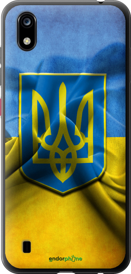 

Силіконовий чохол "Прапор та герб України" для ZTE Blade A7 2019, Блакитний