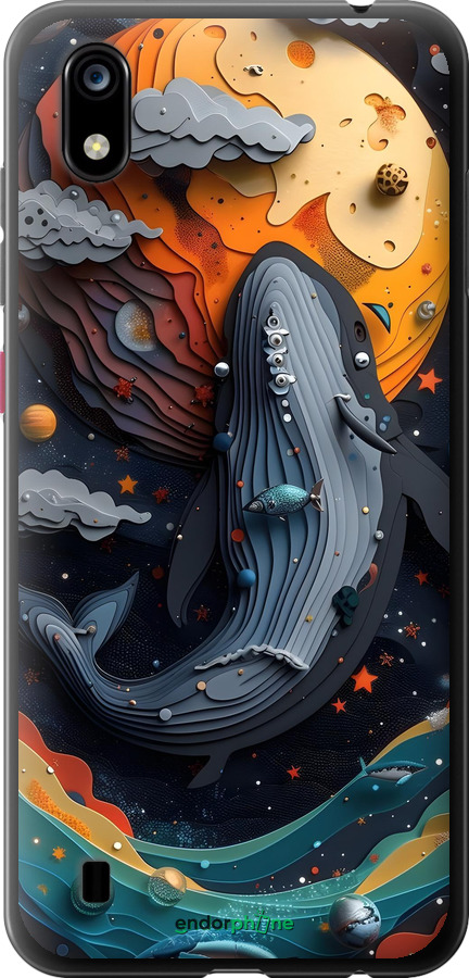 Силиконовый чехол Кит в космосе для ZTE Blade A7 2019 - 6328u-2110 изображение 