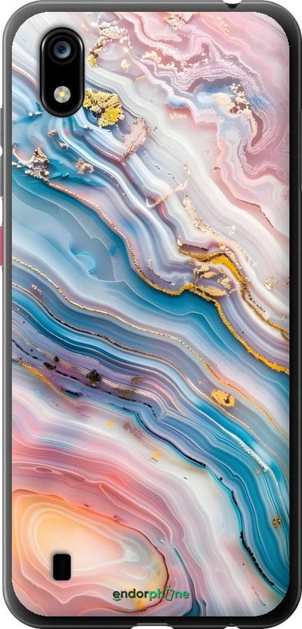 Силиконовый чехол Мрамор красивый для ZTE Blade A7 2019 - 6376u-2110 изображение 
