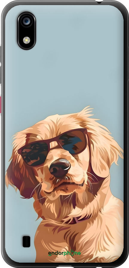Силиконовый чехол Пес в очках для ZTE Blade A7 2019 - 6381u-2110 изображение 
