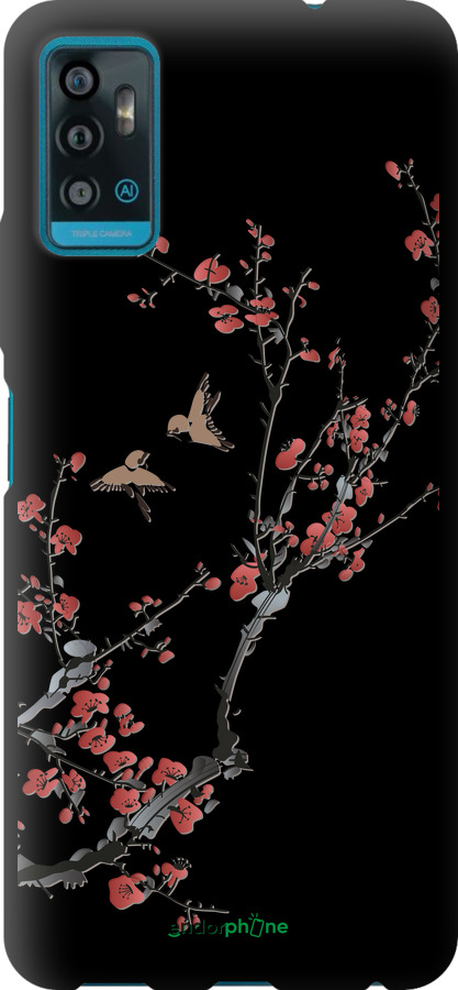 

Coque du TPU noir "Sakura v2" pour ZTE Blade A71
