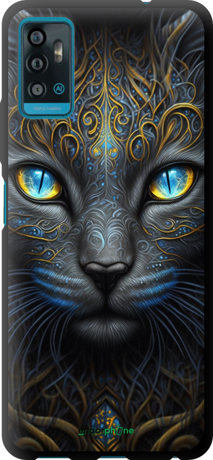 

TPU musta cover "Kissa" for ZTE Blade A71