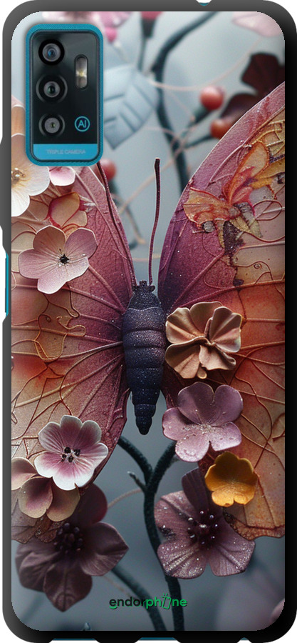 

TPU чохол "Fairy Butterfly" для ZTE Blade A71, Рожевий